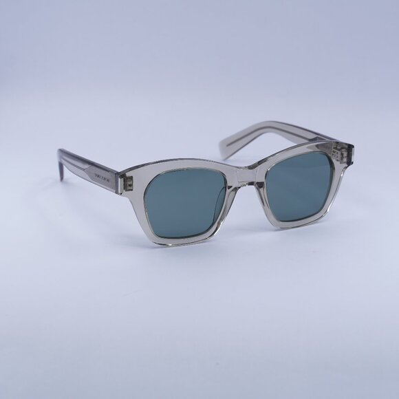 🕶️ New Saint Laurent SL592 005 Sunglasses - Beige Frame, Green Lenses - Picture 1 of 11